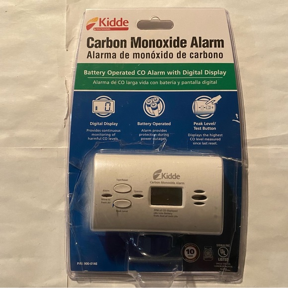 Kidde Battery Operated Carbon Monoxide Alarm Model KN-COPP-B-LPM - Picture 1 of 2